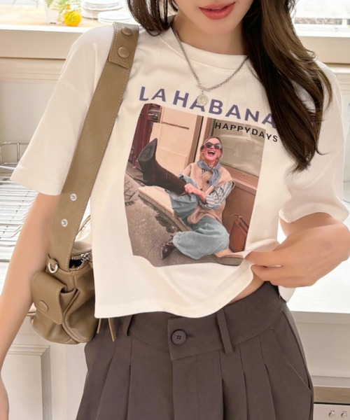 Good Riddance（グッドリダンス）の「【Good Riddance】Laughing Girl フォトグラフィ Tシャツ（Tシャツ/カットソー・レディース・アイボリー/ブラック/グレー/ホワイト・FREE）」の7枚目の写真
