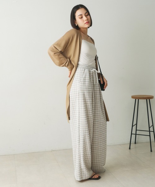 Bou Jeloud（ブージュルード）の「【接触冷感／UVカット】UVサラサラロングニットカーディガン（カーディガン/ボレロ・レディース・ブルー/ブラック/ベージュ・FREE）」の20枚目の写真