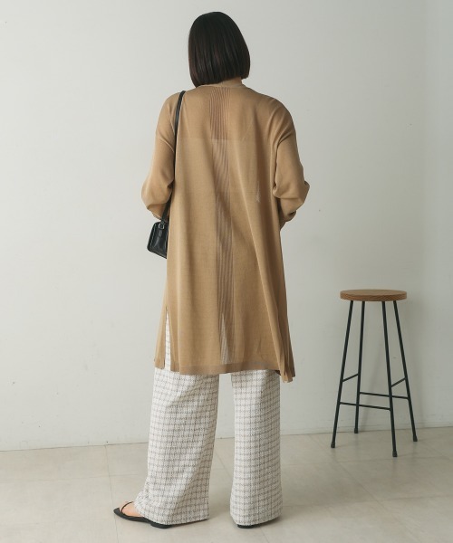 Bou Jeloud（ブージュルード）の「【接触冷感／UVカット】UVサラサラロングニットカーディガン（カーディガン/ボレロ・レディース・ブルー/ブラック/ベージュ・FREE）」の22枚目の写真
