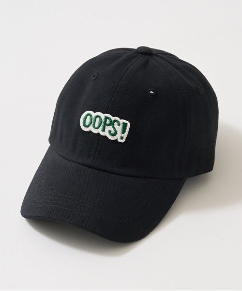 b・ROOM（ビールーム）の「OOPS!ワッペンキャップ（キャップ・キッズ・アイボリー/ブラック/ターコイズブルー/レモンイエロー・54cm）」の9枚目の写真
