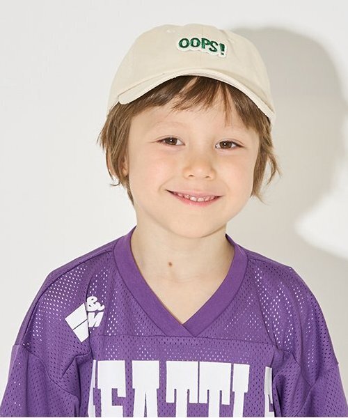 b・ROOM（ビールーム）の「OOPS!ワッペンキャップ（キャップ・キッズ・アイボリー/ブラック/ターコイズブルー/レモンイエロー・54cm）」の14枚目の写真