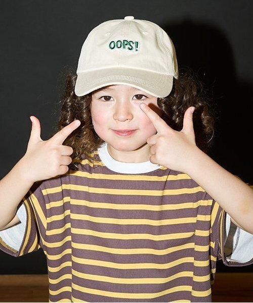 b・ROOM（ビールーム）の「OOPS!ワッペンキャップ（キャップ・キッズ・アイボリー/ブラック/ターコイズブルー/レモンイエロー・54cm）」の16枚目の写真