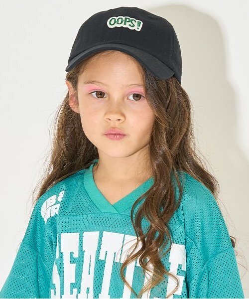 b・ROOM（ビールーム）の「OOPS!ワッペンキャップ（キャップ・キッズ・アイボリー/ブラック/ターコイズブルー/レモンイエロー・54cm）」の19枚目の写真