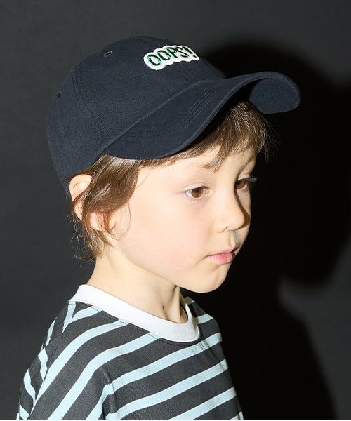 b・ROOM（ビールーム）の「OOPS!ワッペンキャップ（キャップ・キッズ・アイボリー/ブラック/ターコイズブルー/レモンイエロー・54cm）」の21枚目の写真