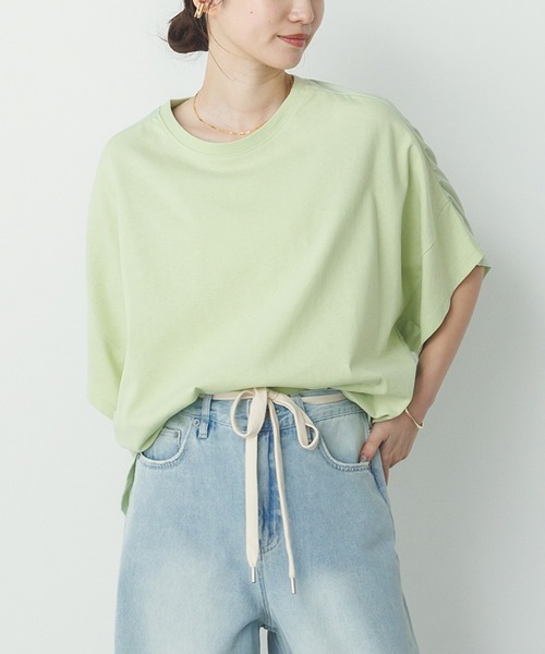 tシャツ hunch USAコットン　前後２WAY　ドルマンTシャツ レディース hunch tシャツ USAコットン 前後2WAY ドルマンTシャツ