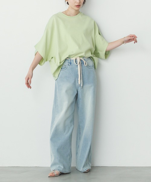 tシャツ hunch USAコットン　前後２WAY　ドルマンTシャツ レディース hunch tシャツ USAコットン 前後2WAY ドルマンTシャツ