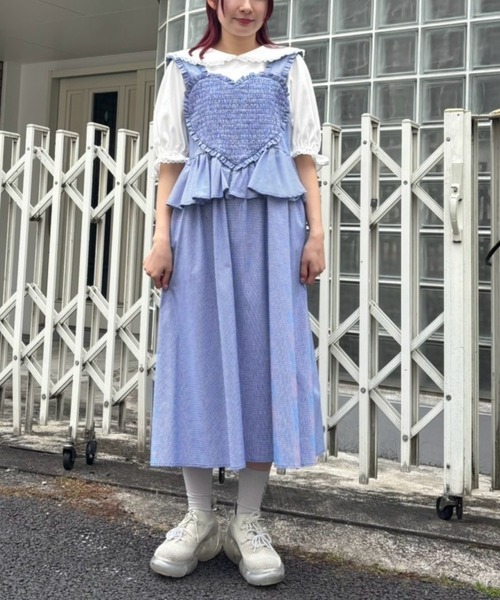 Candy Stripper（キャンディストリッパー）の「MY SWEET GINGHAM CHECK ワンピース（ワンピース・レディース・レッド/ブルー/ブラック・FREE）」の2枚目の写真