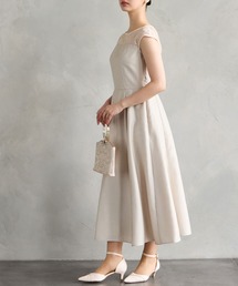 AIMER（エメ）の「リリアン刺繍×シャンタン フレンチスリーブフレアパーティードレス　結婚式　お呼ばれ　ドレス　20代 30代（ドレス）」