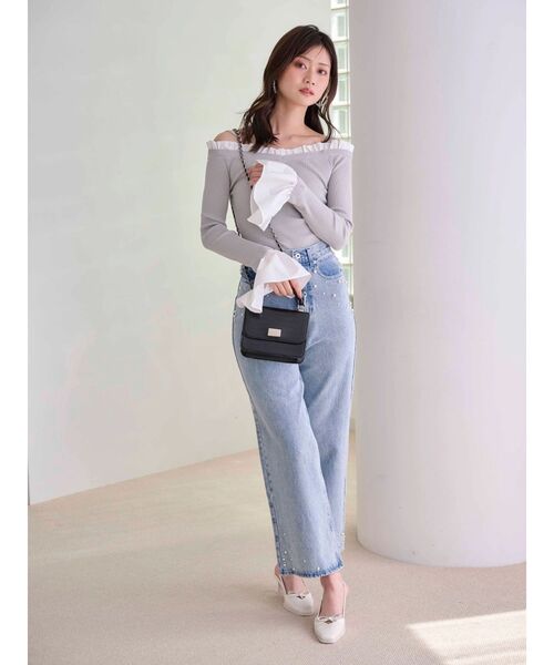 MERCURYDUO(マーキュリーデュオ)の「【追加生産】パールデニムパンツ(デニムパンツ・レディース・ブルー/ライトブルー/インディゴブルー・SMALL/MEDIUM)」の11枚目の写真