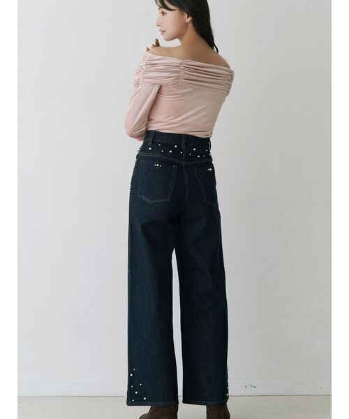 MERCURYDUO(マーキュリーデュオ)の「【追加生産】パールデニムパンツ(デニムパンツ・レディース・ブルー/ライトブルー/インディゴブルー・SMALL/MEDIUM)」の16枚目の写真