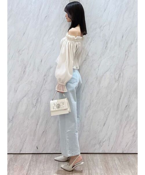 今季　完売品！MERCURYDUO パールデニムパンツ パールデニムパンツ（デニムパンツ）｜MERCURYDUO（マーキュリー