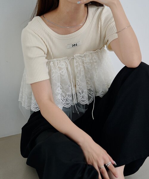 Kastane（カスタネ）の「チュールラップミニスカート（スカート・レディース・ホワイト・FREE）」の2枚目の写真