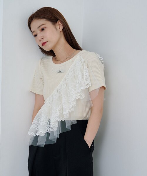 Kastane（カスタネ）の「チュールラップミニスカート（スカート・レディース・ホワイト・FREE）」の4枚目の写真