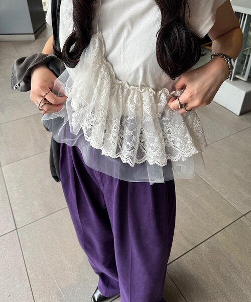 Kastane（カスタネ）の「チュールラップミニスカート（スカート・レディース・ホワイト・FREE）」の17枚目の写真