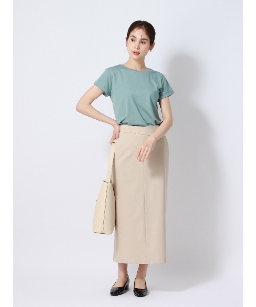 【クルーネック】ストレッチ ポンチ 半袖Tシャツ AZUL BY MOUSSY | ポンチクルーネックTシャツ (Tシャツ