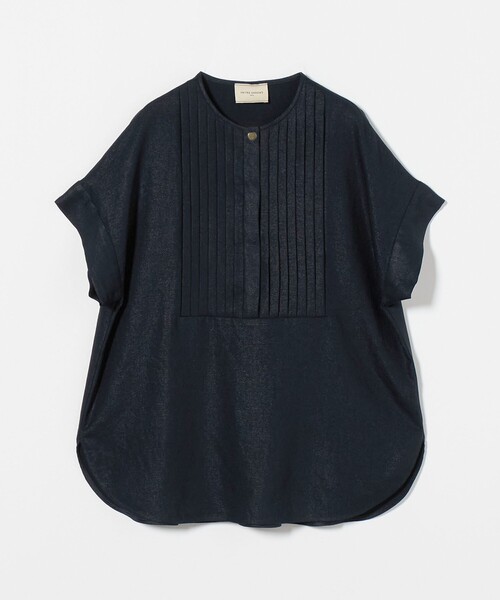 UNITED ARROWS(ユナイテッドアローズ)の「Spiree IAS タック ショートスリーブ ブラウス ‐接触冷感・UVカット・ストレッチ・ウォッシャブル‐(シャツ/ブラウス・レディース・ネイビー/ナチュラル・FREE)」の17枚目の写真