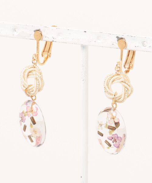 tone（トーン）の「【Shin】[Shin]水引とお花のピアス(MA)（ピアス（両耳用）・レディース・ホワイト/パープル系その他3/ゴールド系1/ゴールド系2/パープル系その他2/パープル系その他/クリーム・FREE）」の2枚目の写真