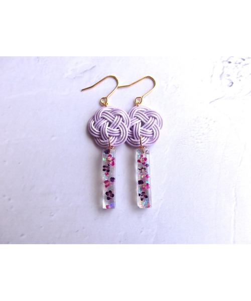 tone（トーン）の「【Shin】[Shin]水引とお花のピアス(MA)（ピアス（両耳用）・レディース・ホワイト/パープル系その他3/ゴールド系1/ゴールド系2/パープル系その他2/パープル系その他/クリーム・FREE）」の20枚目の写真
