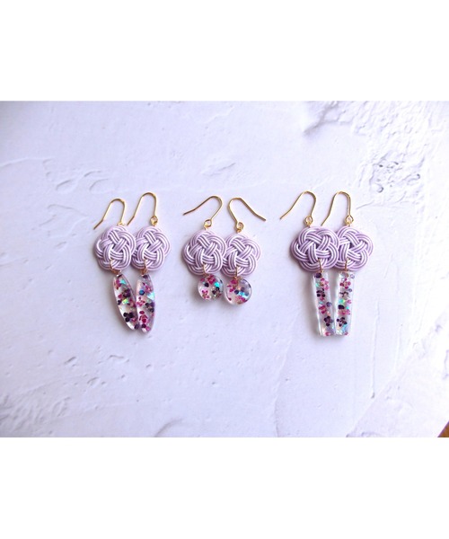 tone（トーン）の「【Shin】[Shin]水引とお花のピアス(MA)（ピアス（両耳用）・レディース・ホワイト/パープル系その他3/ゴールド系1/ゴールド系2/パープル系その他2/パープル系その他/クリーム・FREE）」の21枚目の写真