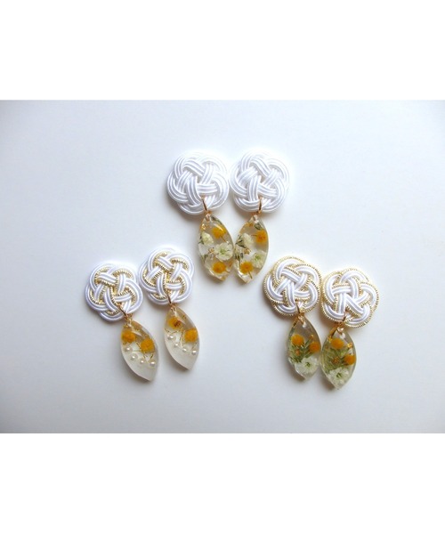 tone（トーン）の「【Shin】[Shin]水引とお花のピアス(MA)（ピアス（両耳用）・レディース・ホワイト/パープル系その他3/ゴールド系1/ゴールド系2/パープル系その他2/パープル系その他/クリーム・FREE）」の17枚目の写真