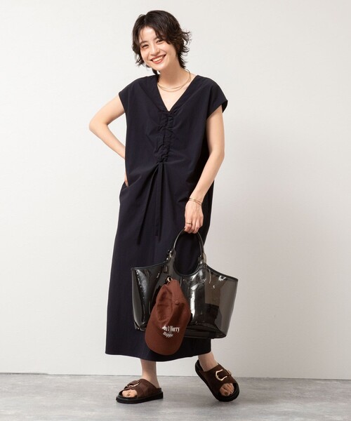 NOLLEY’S（ノーリーズ）の「《高機能》ウォッシャブルラッシュガード2WAYワンピース（ワンピース・レディース・チャコールグレー/ブラック・FREE）」の18枚目の写真