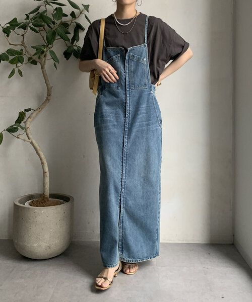 DouDou(ドゥドゥ)の「【WEB限定】 USAコットンビッグシルエットTEE(Tシャツ/カットソー・レディース・オレンジ/モスグリーン/オフホワイト/チャコールグレー・FREE)」の16枚目の写真