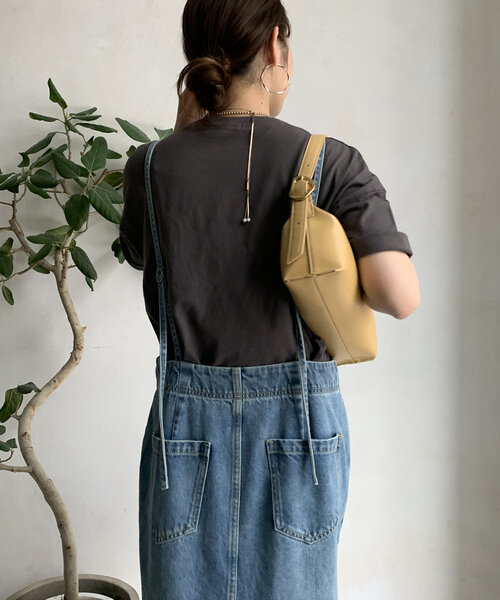 DouDou(ドゥドゥ)の「【WEB限定】 USAコットンビッグシルエットTEE(Tシャツ/カットソー・レディース・オレンジ/モスグリーン/オフホワイト/チャコールグレー・FREE)」の22枚目の写真