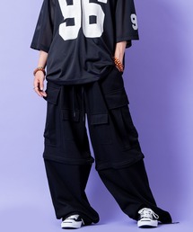 ほぼ未使用 アンコロック サルエルパンツ ワイドカーゴ ブラック フリーサイズ arb6063_1_4.jpg