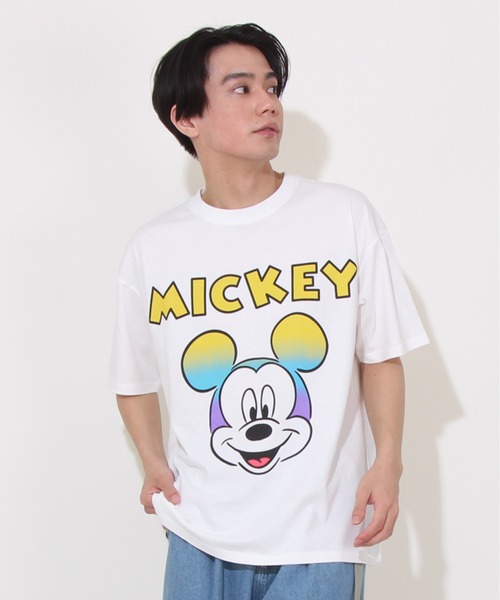 綿100％】親子お揃い ディズニー グラデーションキャラ Tシャツ 0577A