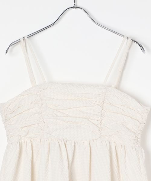 PAGEBOY（ページボーイ）の「シャーリングキャミワンピース（ワンピース・レディース・アイボリー/ブラック/ホワイト系・FREE）」の15枚目の写真