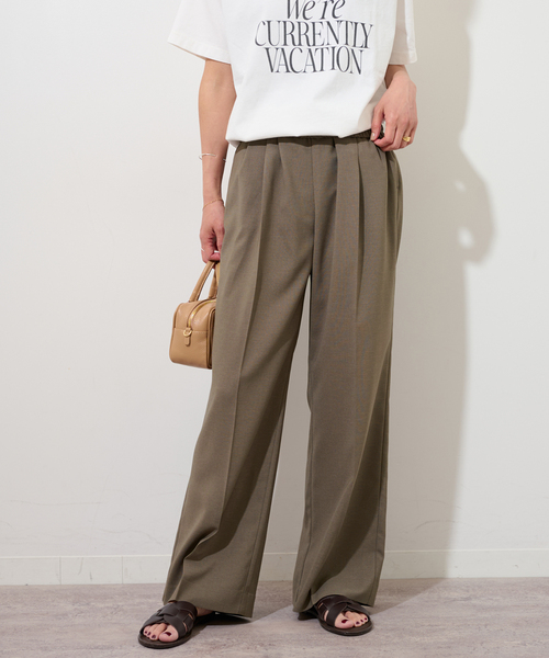 JOURNAL STANDARD relume(ジャーナルスタンダード レリューム)の「OXストレッチギャザータックパンツ(その他パンツ・レディース・チャコールグレー/ブラック/ブラウン系その他・38/36)」の21枚目の写真