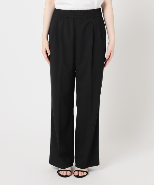 24AW⭐️タグ付き新品⭐️レリューム ストレッチツイルタックパンツ／38／M〜L 24AW⭐️タグ付き新品⭐️レリューム ストレッチツイルタックパン