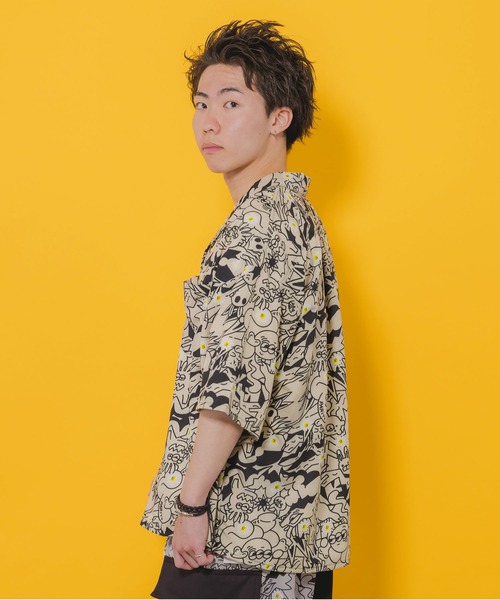 ScoLar - ScoLar Parity パリティのモンスター柄シャツ 352112：パリティのモンスター柄シャツの通販-ScoLar