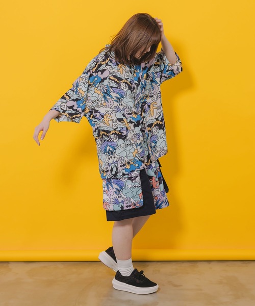 ScoLar - ScoLar Parity パリティのモンスター柄シャツ 352112：パリティのモンスター柄シャツの通販-ScoLar