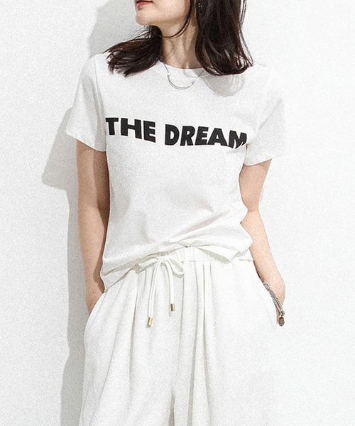by LEGNA(バイレグナ)の「THE DREAM Tシャツ(Tシャツ/カットソー・レディース・杢グレー/グレイッシュベージュ/ブラック/ホワイト/チャコール・FREE)」の2枚目の写真