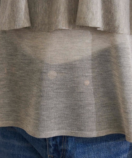 ROPE'（ロペ）の「【洗える】LEVITAティアードニットプルオーバー（Tシャツ/カットソー・レディース・ベージュ系その他/ブラック・FREE）」の10枚目の写真