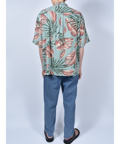 ANTIBAL（アンティバル）の「【ANTIBAL】レーヨン麻総柄 BIGシャツ ビッグシルエットシャツ（シャツ/ブラウス・メンズ・グレー/ブルー/グリーン/カーキ・2/3）」の11枚目の写真