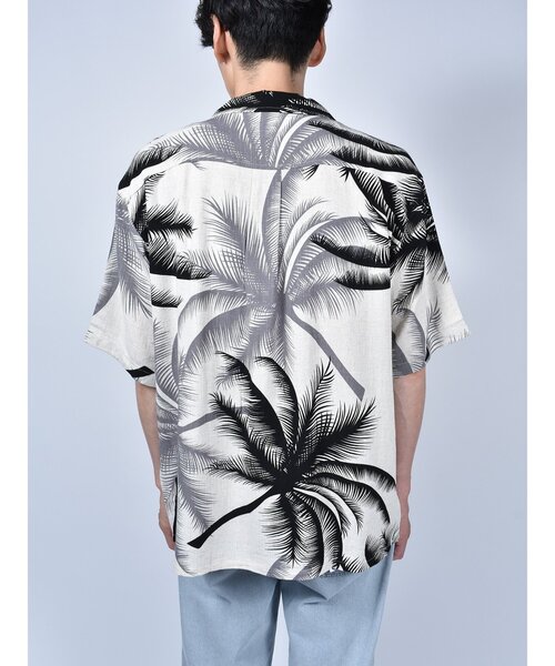 ANTIBAL（アンティバル）の「【ANTIBAL】レーヨン麻総柄 BIGシャツ ビッグシルエットシャツ（シャツ/ブラウス・メンズ・グレー/ブルー/グリーン/カーキ・2/3）」の13枚目の写真