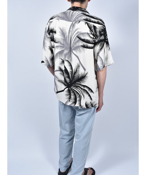 ANTIBAL（アンティバル）の「【ANTIBAL】レーヨン麻総柄 BIGシャツ ビッグシルエットシャツ（シャツ/ブラウス・メンズ・グレー/ブルー/グリーン/カーキ・2/3）」の15枚目の写真