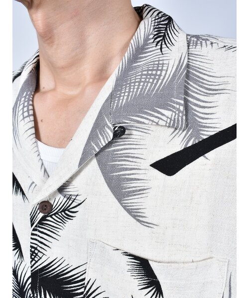 ANTIBAL（アンティバル）の「【ANTIBAL】レーヨン麻総柄 BIGシャツ ビッグシルエットシャツ（シャツ/ブラウス・メンズ・グレー/ブルー/グリーン/カーキ・2/3）」の17枚目の写真