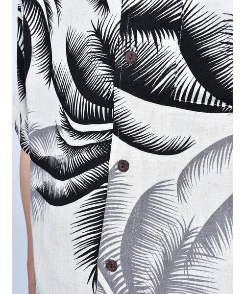 ANTIBAL（アンティバル）の「【ANTIBAL】レーヨン麻総柄 BIGシャツ ビッグシルエットシャツ（シャツ/ブラウス・メンズ・グレー/ブルー/グリーン/カーキ・2/3）」の18枚目の写真