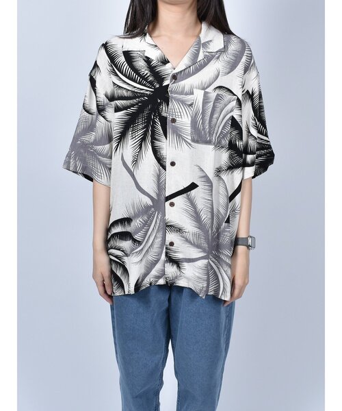 ANTIBAL（アンティバル）の「【ANTIBAL】レーヨン麻総柄 BIGシャツ ビッグシルエットシャツ（シャツ/ブラウス・メンズ・グレー/ブルー/グリーン/カーキ・2/3）」の19枚目の写真