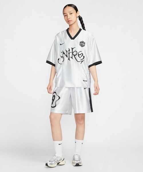 NIKE（ナイキ）の「NIKE AS W NSW SS GX JRSY TOP GCEL / ナイキ ウィメンズ  NSW GX JRSY S/S トップ GCEL 【SP】（ジャージ・レディース・シルバー/ネイビー・S/L/M）」の12枚目の写真