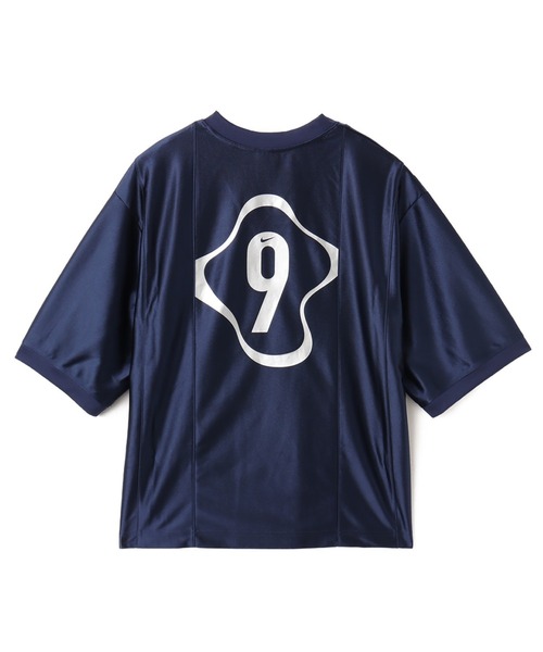 NIKE（ナイキ）の「NIKE AS W NSW SS GX JRSY TOP GCEL / ナイキ ウィメンズ  NSW GX JRSY S/S トップ GCEL 【SP】（ジャージ・レディース・シルバー/ネイビー・S/L/M）」の9枚目の写真