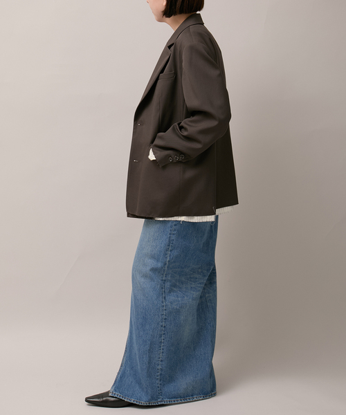 Bonum（ボナム）の「ワイドイージーデニムスカート（スカート・レディース・コバルトブルー/ネイビー・30/28）」の5枚目の写真