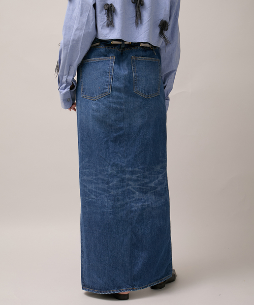 Bonum（ボナム）の「ワイドイージーデニムスカート（スカート・レディース・コバルトブルー/ネイビー・30/28）」の21枚目の写真