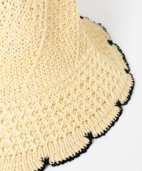 SMELLY(スメリー)の「スカラップチューリップハット(ハット・レディース・ブラック/ベージュ・-)」の9枚目の写真