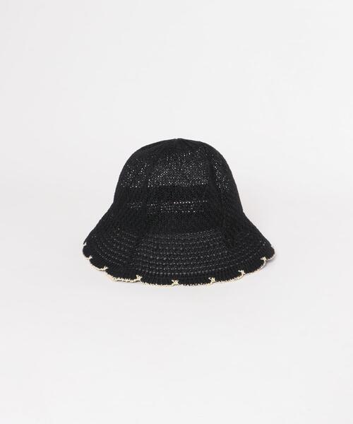SMELLY(スメリー)の「スカラップチューリップハット(ハット・レディース・ブラック/ベージュ・-)」の18枚目の写真