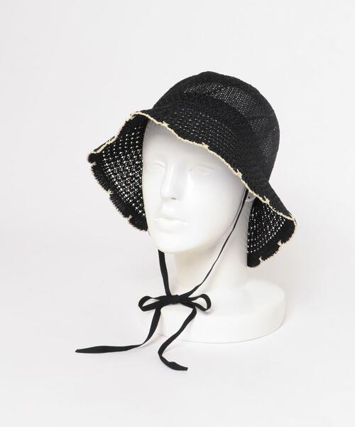 SMELLY(スメリー)の「スカラップチューリップハット(ハット・レディース・ブラック/ベージュ・-)」の20枚目の写真