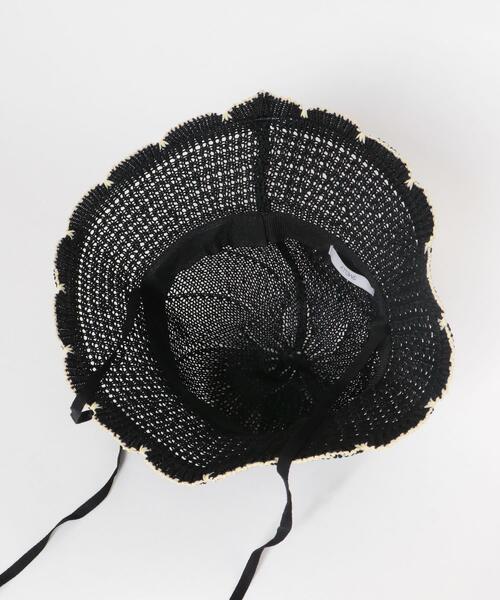 SMELLY(スメリー)の「スカラップチューリップハット(ハット・レディース・ブラック/ベージュ・-)」の21枚目の写真